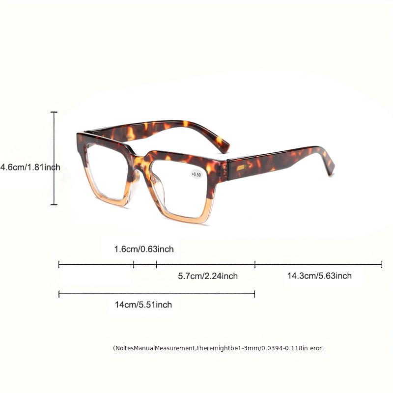 Classic Square Reading Glasses Men Women Big Frame Leopard Presbyopia Eyeglasses Eyewear With High Quality +1.0 +2.0...+4.0