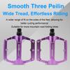 RIRO 3 Bearing Bicycle Pedal Aluminum Alloy Road Bike Pedal Non-slip Mountain Bike Pedals Sealed Bearing Bicycle Flat Pedals 6