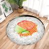 Sushi Roll Circular Carpet Creative Home Decoration Donut Pattern Daycare Children Room Mat Circular Bathroom Kitchen Floor Mat