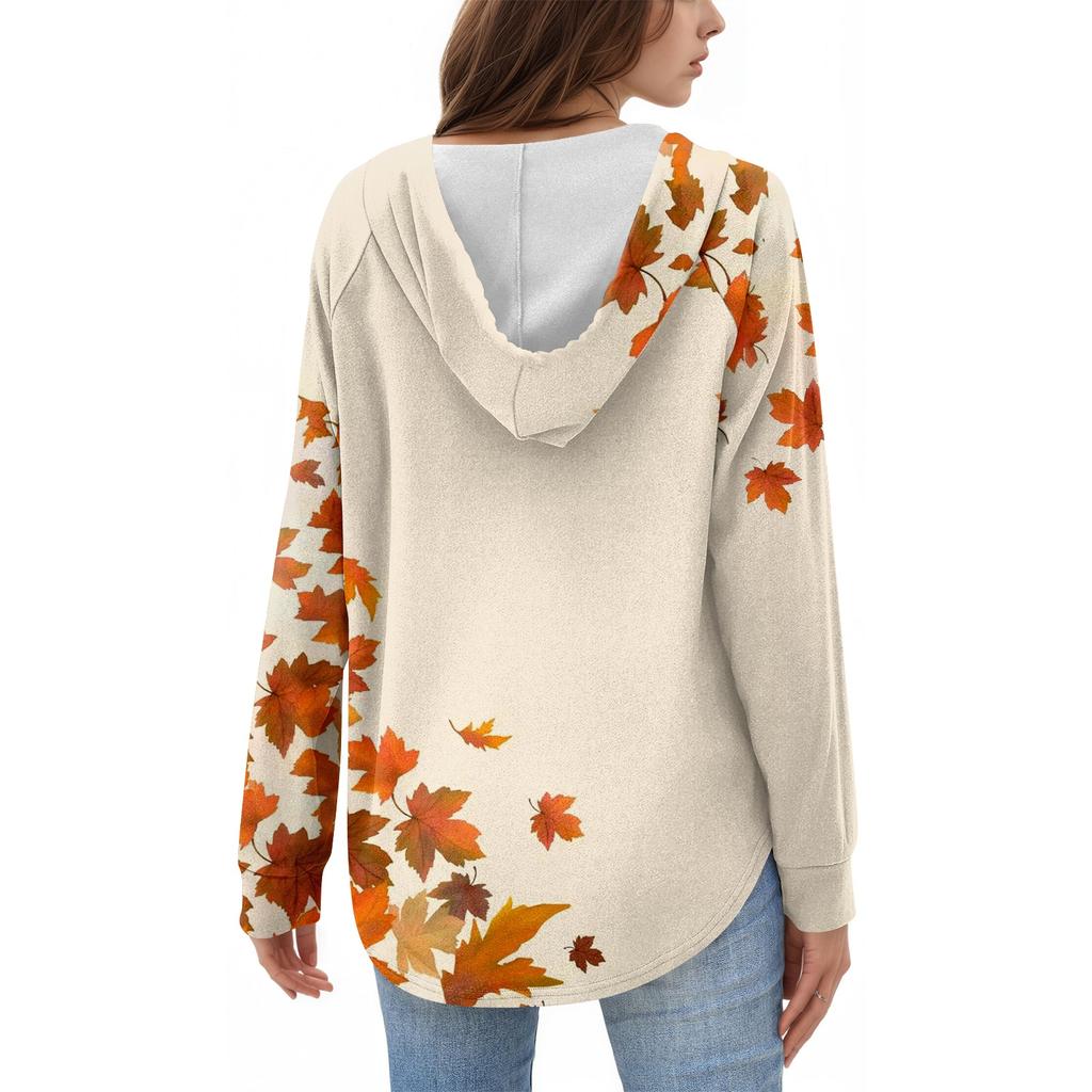 Women's Fashion Women's Lightweight Long Sleeve Pullover With Pockets Preppy Graphic Hoodie