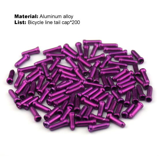 200Pcs Shift Cable Caps Colorful Wear-resistant Aluminum Alloy Bike Wire Core Wire End Caps Bicycle Components