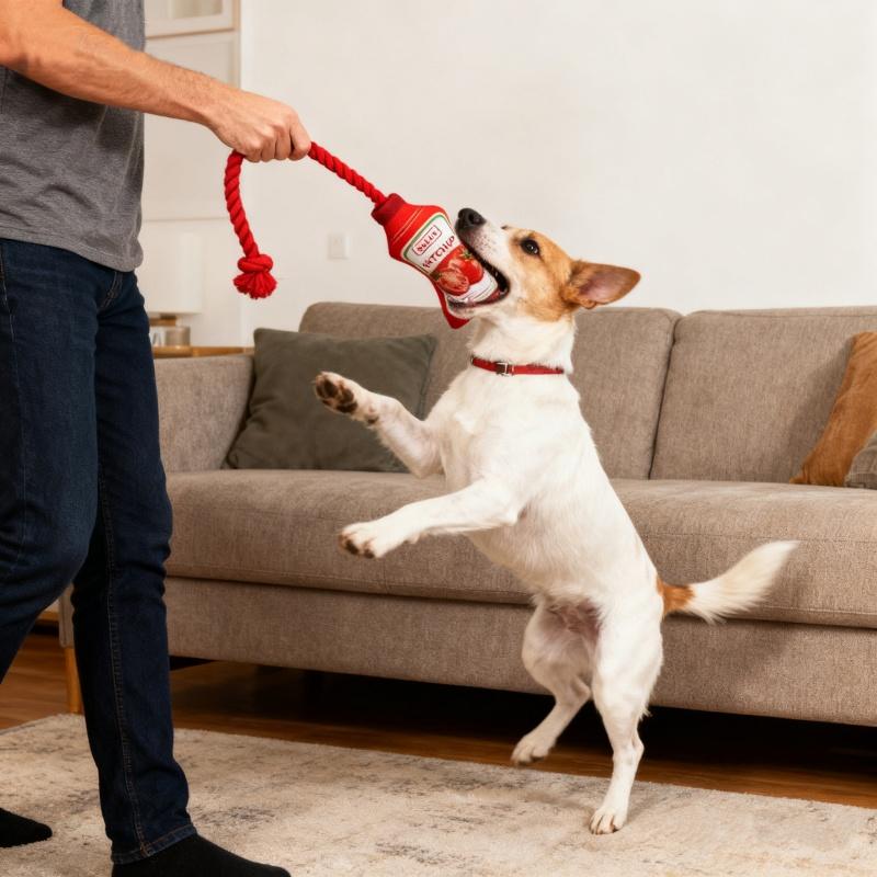 Pet Chew Toy Rope Knot Puppy Bite Resistant Interactive Toys Dog Chewing Toys Teeth Cleaning Interactive Pet Plush Toy