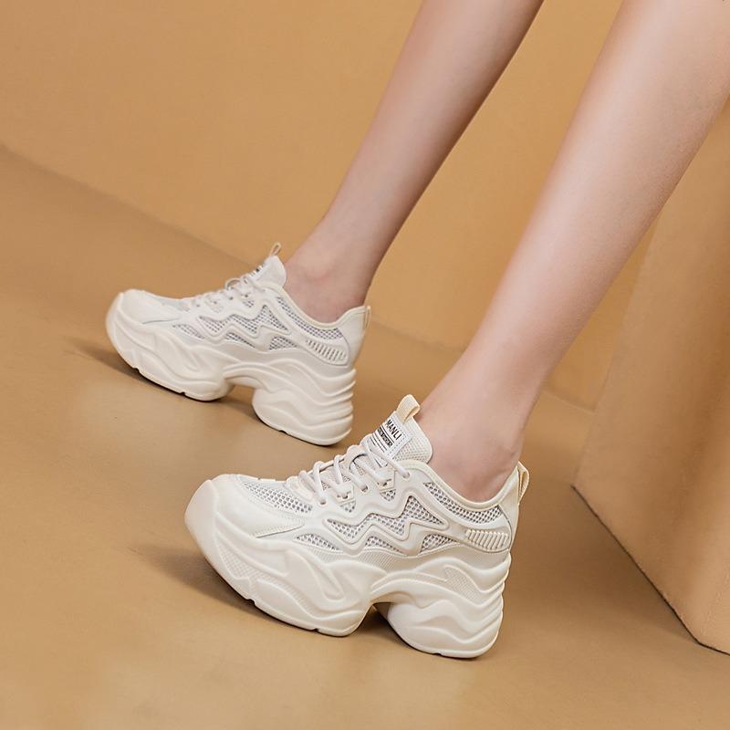 Trendy autumn women's shoes new inner height increase muffin and casual sports dad women's single shoes