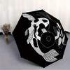 1pc Koi Fish Yin Yang Automatic Open/Close Umbrella, Umbrella with cartoon Design, Portable Compact Umbrella for Men & Women, Good Holiday G