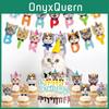 Süßes Katzen-Geburtstagsparty-Deko-Set Inklusive Lustiger Banner Und Kreativer Kuchen-Dekorationsstecker