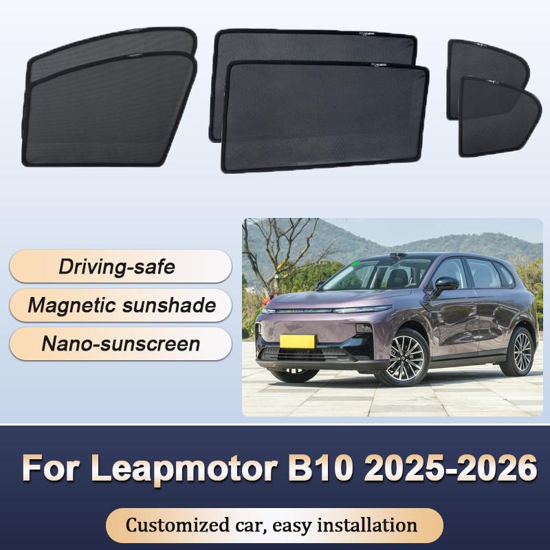 Car Sunshades For Leapmotor B10 2025 2026 Sun Shades Privacy Curtain Magnetic Heat insulation Window Visor Auto Accessories