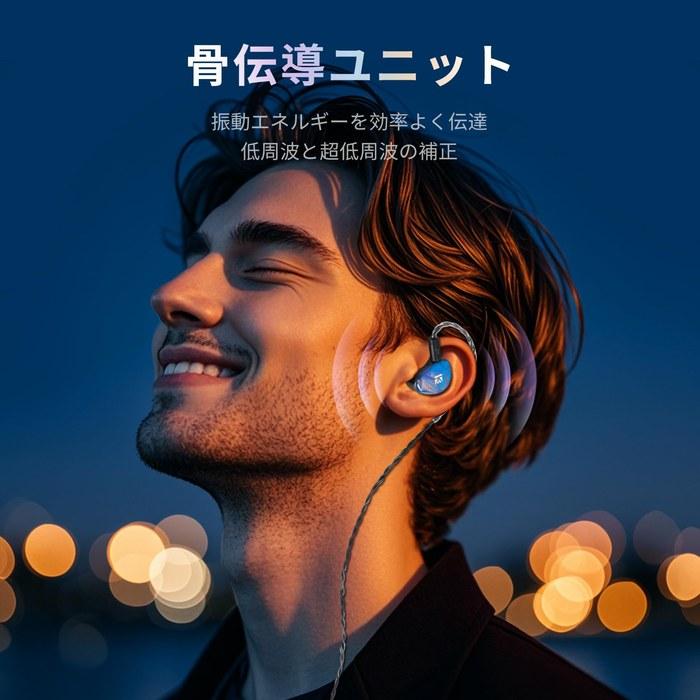 Yinyoo KBEAR KB02 Bone Conduction Earphones - Wired IEM 10mm Beryllium - Purple