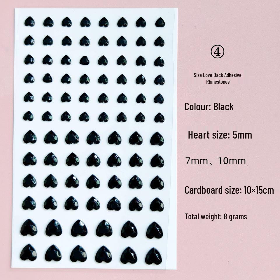 

Pink Heart Gem Forehead Sticker: Shiny Crystal Decal for Girls