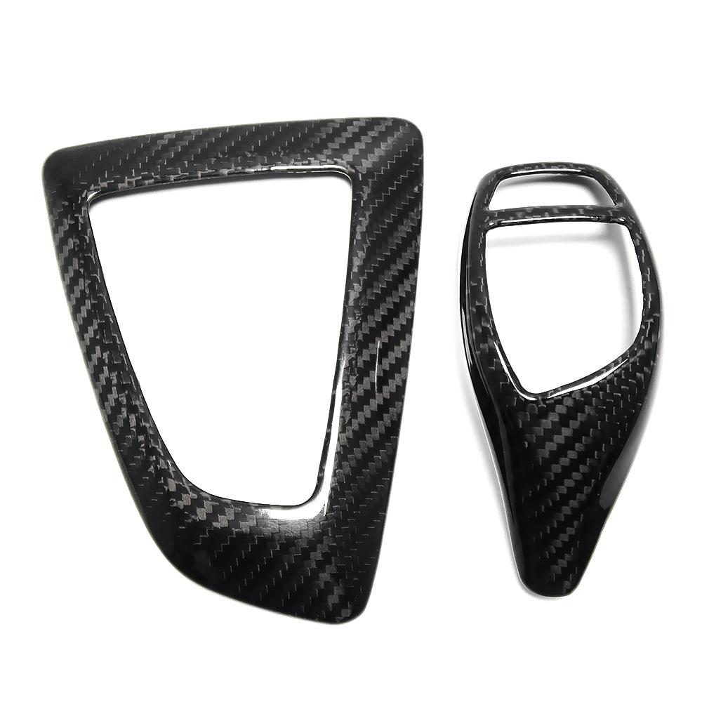 Carbon Fiber for BMW F20 F22 F21 F30 F32 F33 F36 F06 F12 F13 X5 F15 X6 F16 Car Gear Shift Knob Cover Sticker Panel Trim