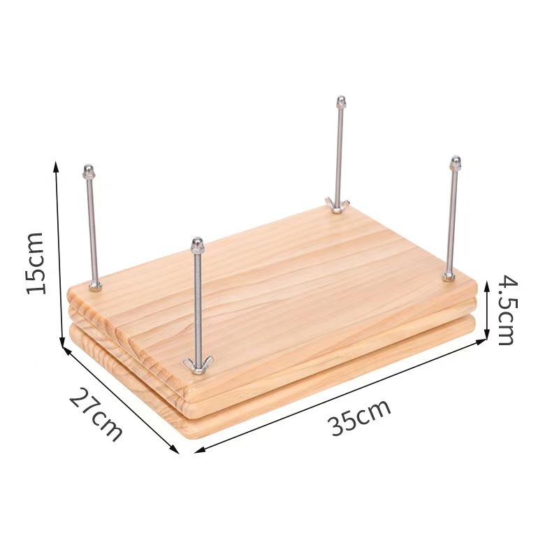 Dřevěný knižní lis pro domácí restaurování a opravu knih