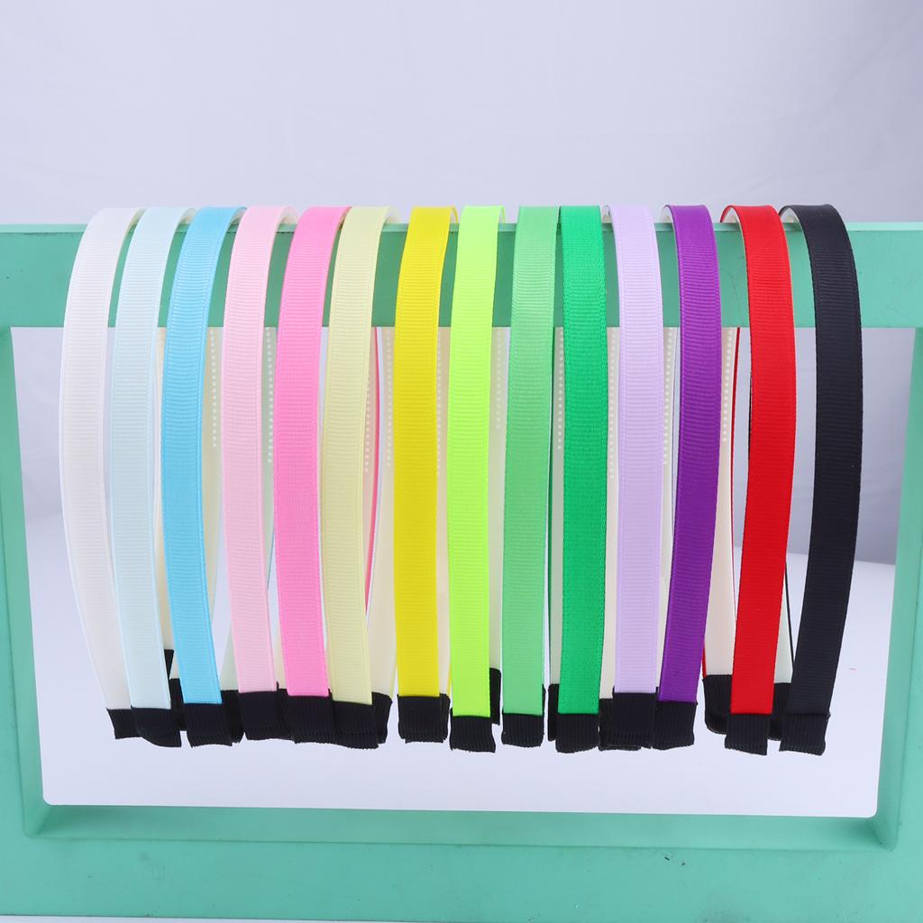 Serre-têtes en ruban gros-grain pour l'artisanat Serre-têtes en plastique avec dents Serre-tête couleur unie Serre-têtes unis pour filles Accessoires pour cheveux