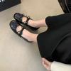 Round Toe Shoes Woman Flats Bow-Knot Casual Female Sneakers Low Heels Dress Summer Butterfly Comfortable On Heels Buckle Strap