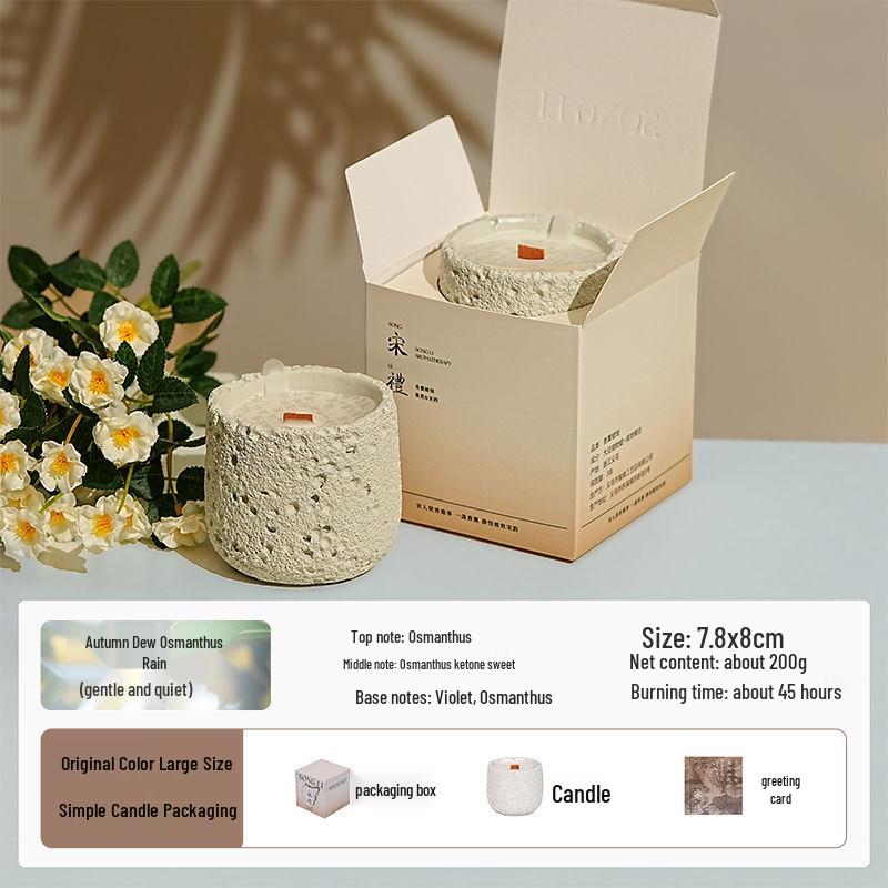 Luxury Cement Cup Aromatherapy Candle: Long-Lasting Fragrance and Elegant Ornament for a High-End Ambiance, Perfect Birthday Gift