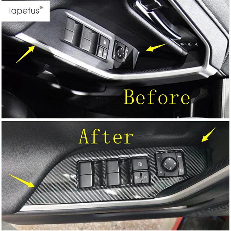 Car Inner Door Armrest Window Glass Lift Button Panel Decoration Cover Trim Accessories For TOYOTA RAV4 RAV 4 XA50  - 2024