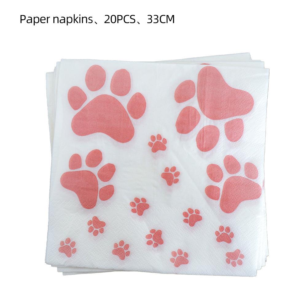 Spot Popular Birthday Decoration Party Supplies Pennant Pet Dog Dog Birthday Decoration Dog Paw Balloon