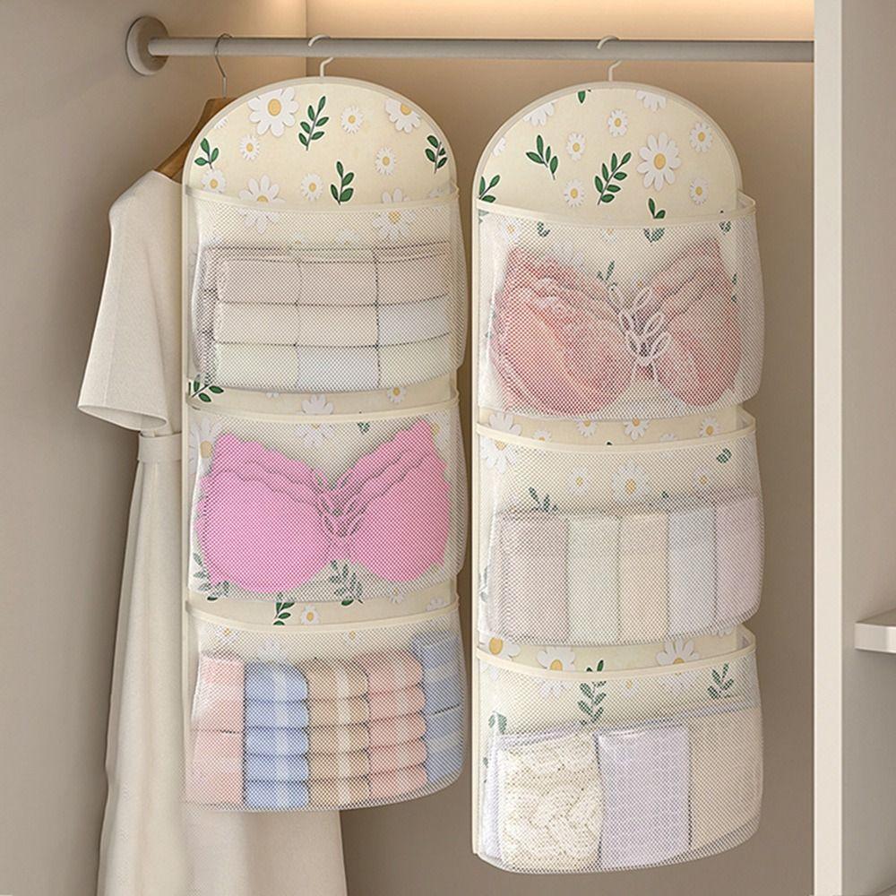 Large Capacity Storage Mesh Bag Garbage Bag Storage Artifact Breathable Mesh Sundry Mesh Bag With Clothes Hanger Reusable