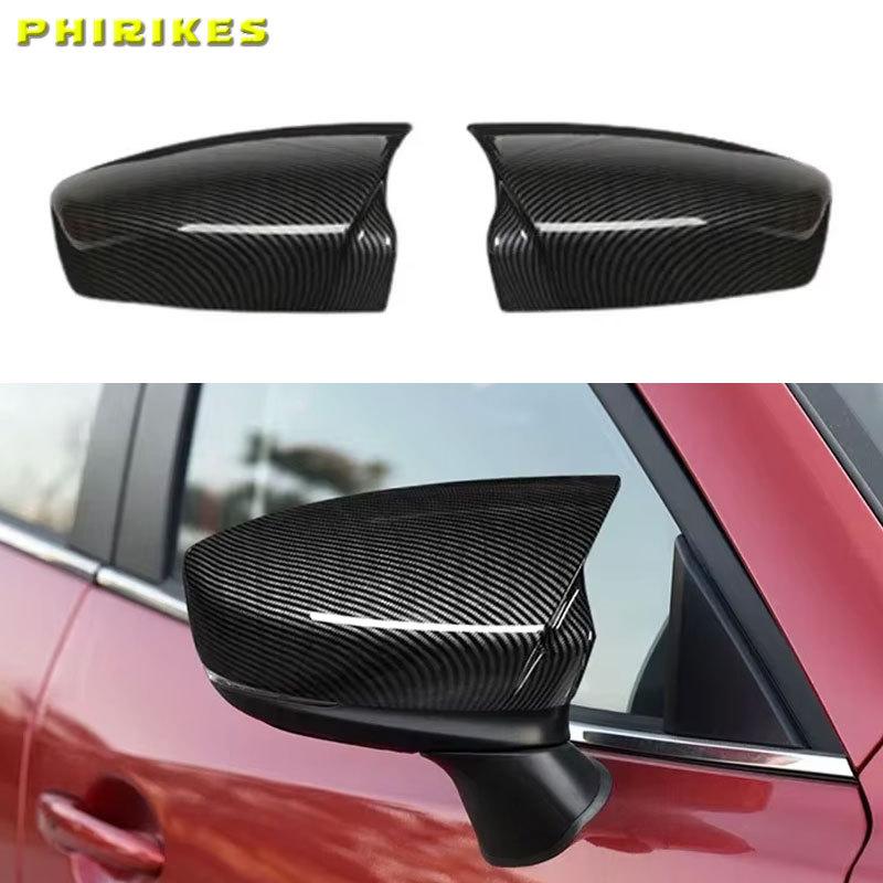 1 Pair Rearview Mirror Cover Cap Mirror Housing Cover Rearview Cap For Mazda 3 Axela 2014 2015 2016 2017 2018 Car Styling