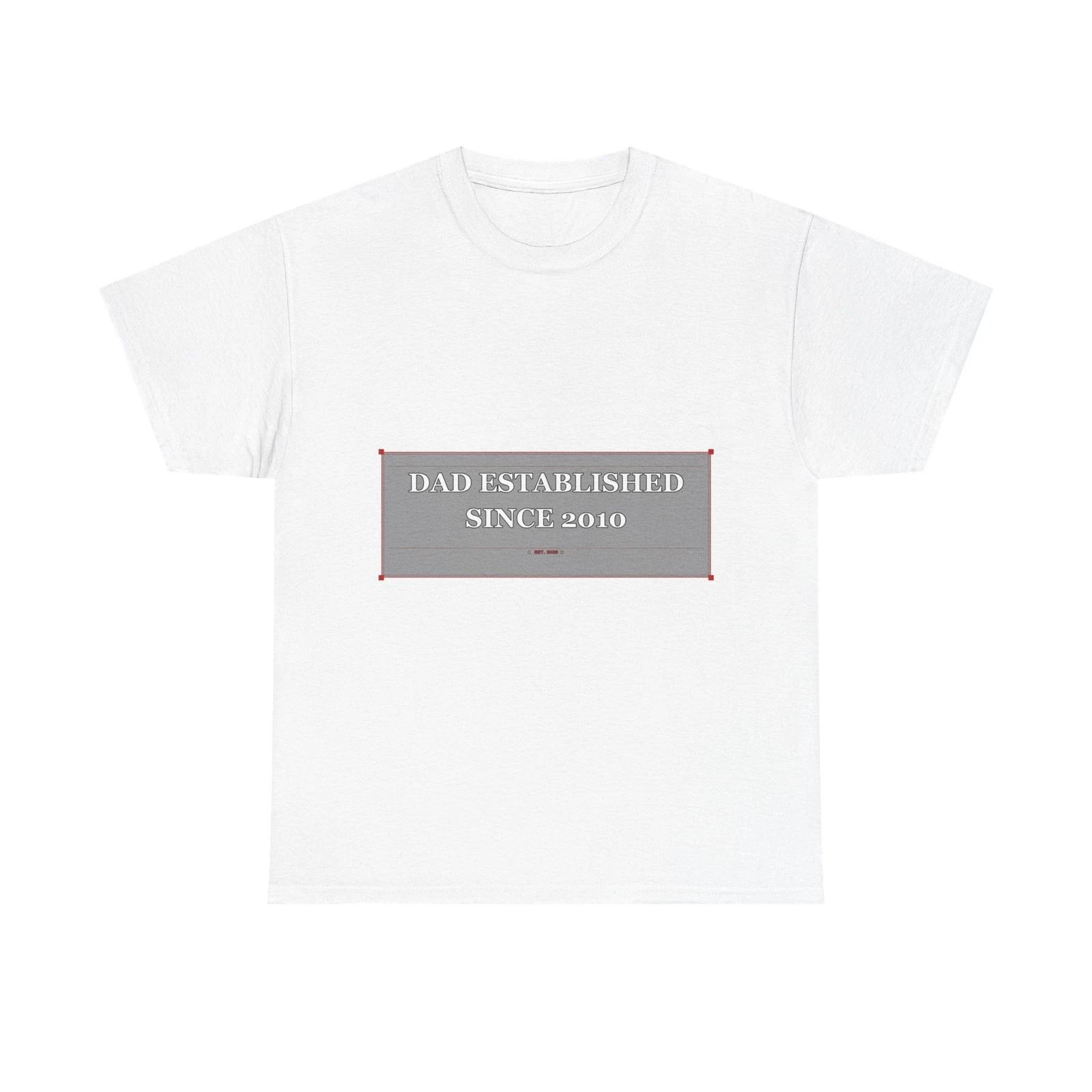 Dad Established Since 2010 - Funny T-Shirt Gift L