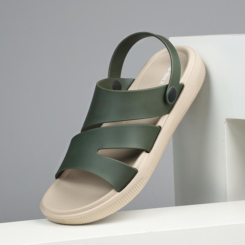 Summer men's sandals color matching driving sandals breathable deodorant cool slippers beach soft rubber fashion men's sandals
