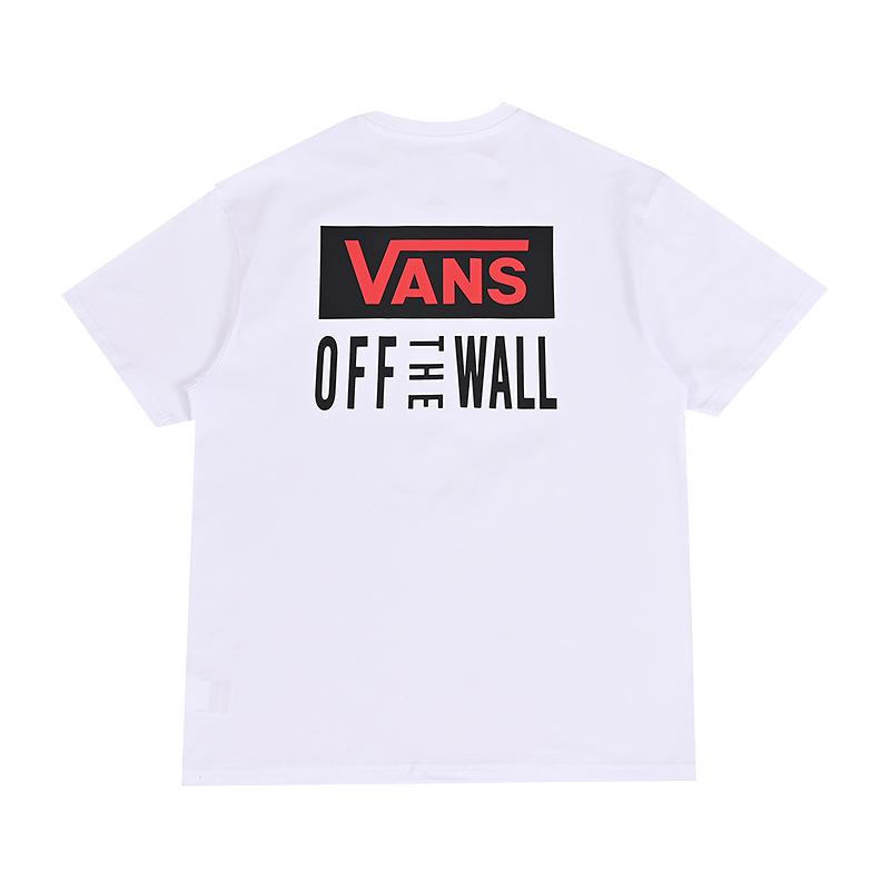 Vans Trendy Letter Print Casual Fashion Round Neck Short Sleeve T-Shirt Men Tops VN000QH7WHT