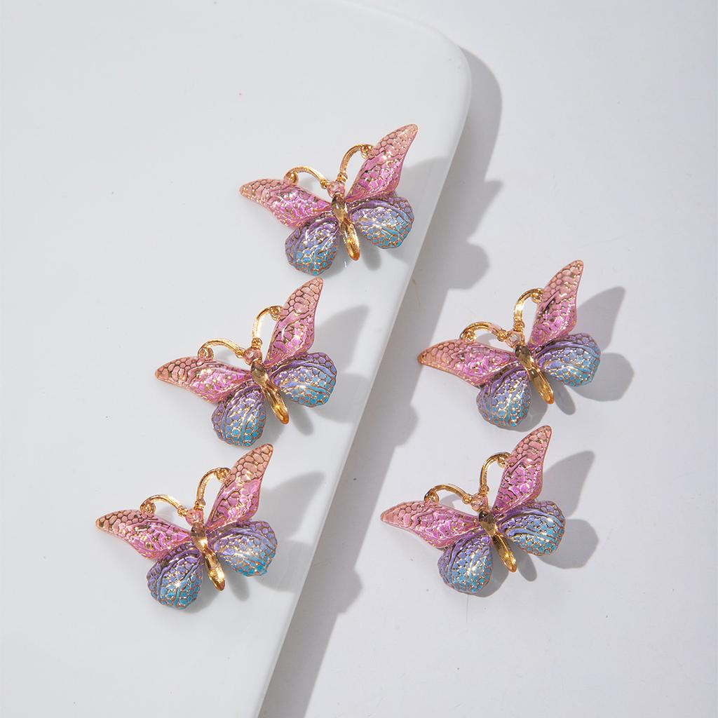 5PCS Sweet Macarons Gradient Color Cute Butterfly Girl Hairpins Women Headwear Princess Barrette Girls Hair Accessories