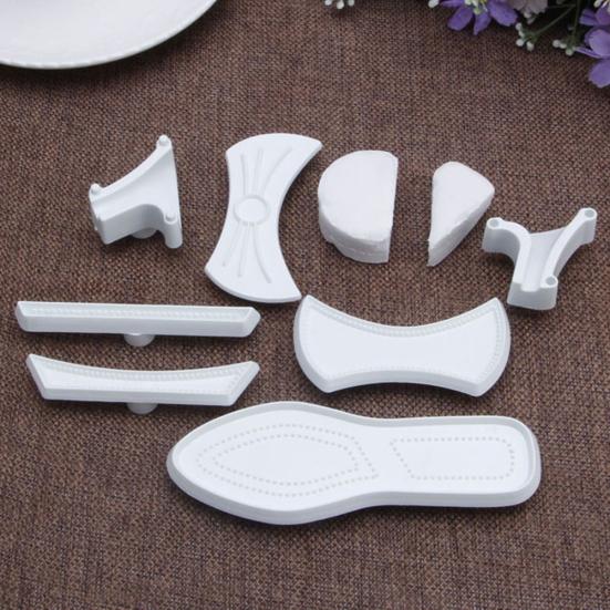 9Pcs High-heeled Shoes Sandal Cake Mold Fondant Cutter Bakeware Decorating Tool