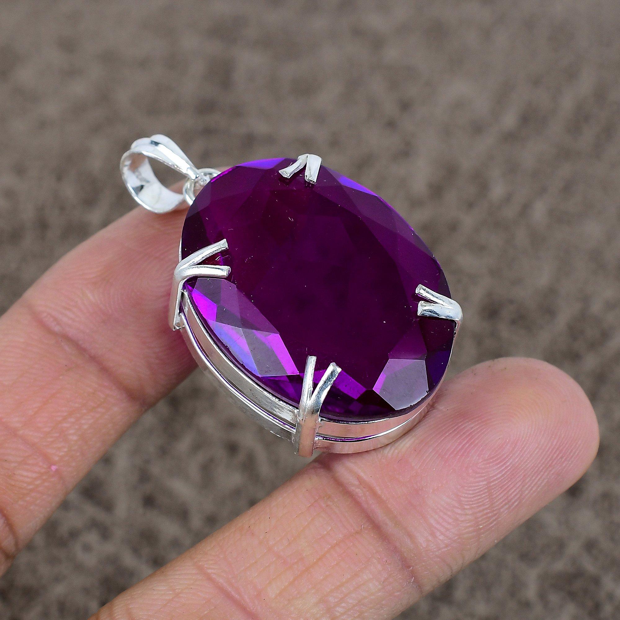 

Pink Rubillite Gemstone Handmade 925 Sterling Silver Jewelry Pendant 1.81 KKG-18