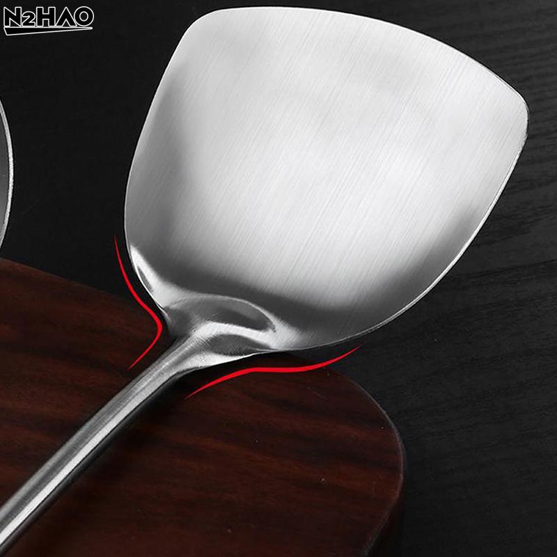 304/201 Stainless Steel Spatula Soup Spoon Cookware Spoon Heat Insulation Hollow Handle Cookware Kitchen Utensil For Family