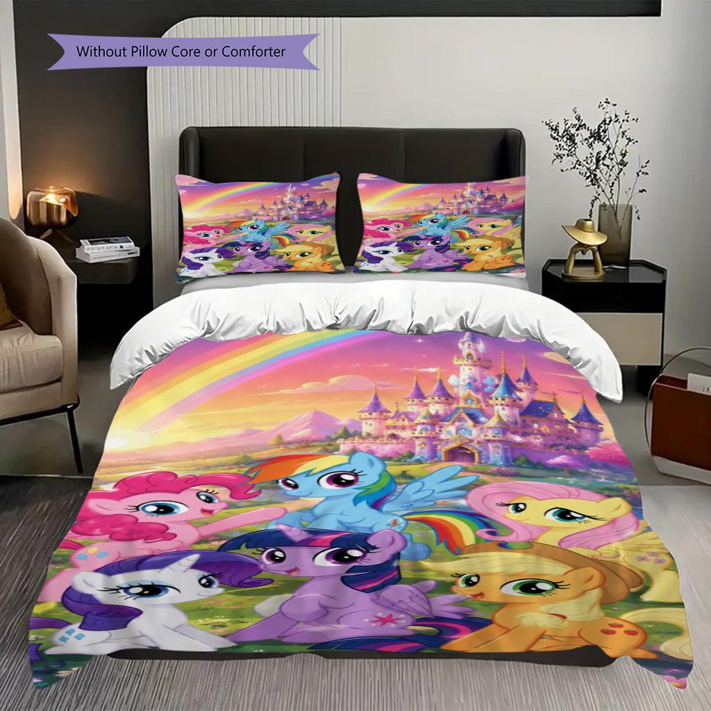 Rainbow Friends Magical Gathering Threepiece Set 1 Duvet Cover 2 Pillowcase Without Core Duvet Cover And Pillowcase Soft And Comfortable