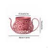 Metal Planter with Saucer Wrought Iron Look Decorative Flower Pot Vintage Style for Gardeners,