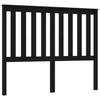 Headboard Black 126x6x101 Cm Solid Pine Wood