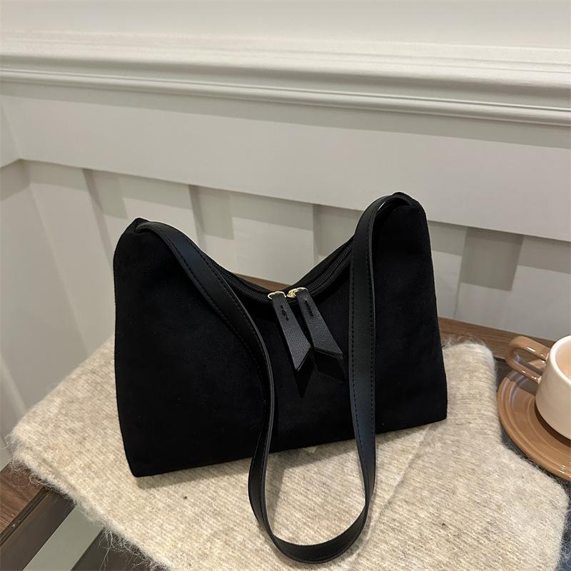 Retro Deerskin Fleece Tote Bag Women'S Autumn And Winter High-Value Fashion Shoulder Messenger Bag Commuter Bag