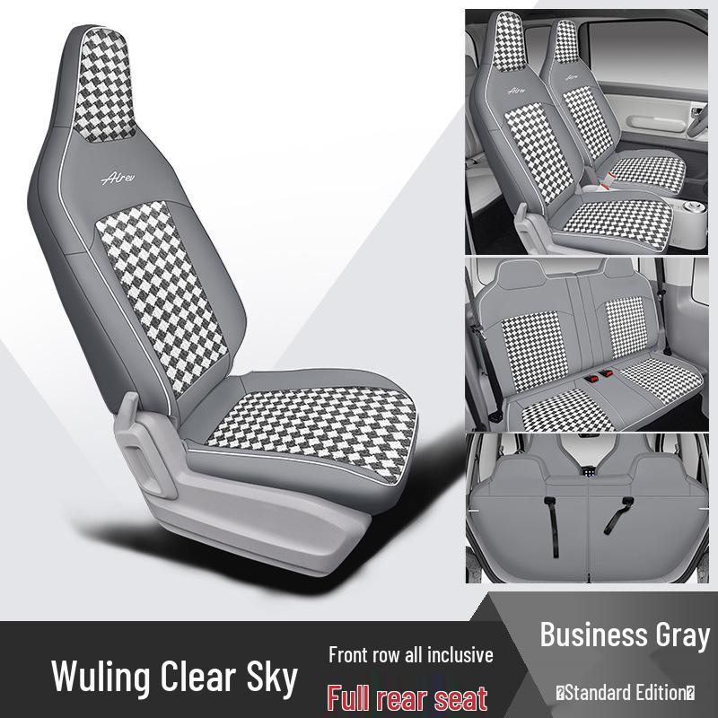 

Wuling Sunny Special Car Seat Cushion: All-Season, Full Surround Design with Leather, Fiber Linen, and Cartoon Patterns Note: Vehicle Model Year
