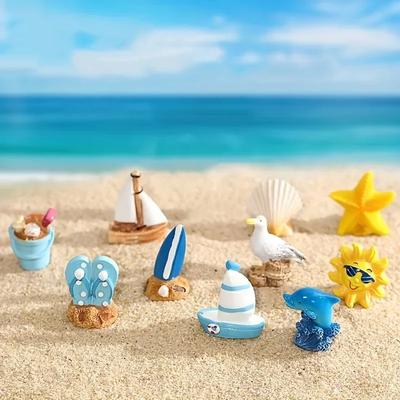 Deniz Kenarı Kumsal Reçine Süsler Yaz Akvaryum Peyzajı Akdeniz Serisi Çocuk Plaj Oyuncakları Bebek Evi Aksesuarları