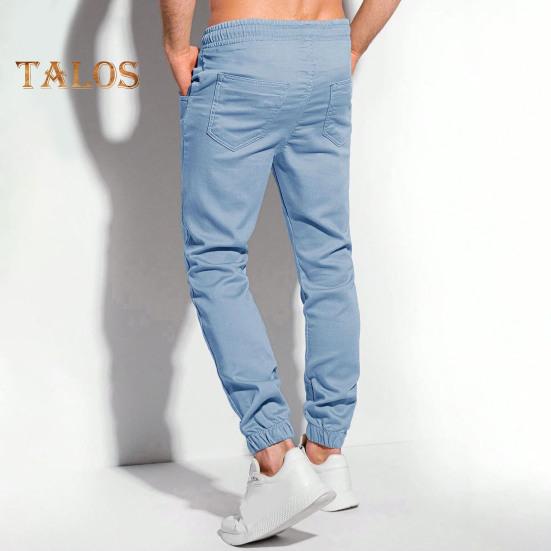 Herren-Sporthose mit Taschen, Knöchelband, einfarbig, Jogginghose mit Kordelzug und elastischer Taille für den täglichen Gebrauch im Freien und bei der Arbeit