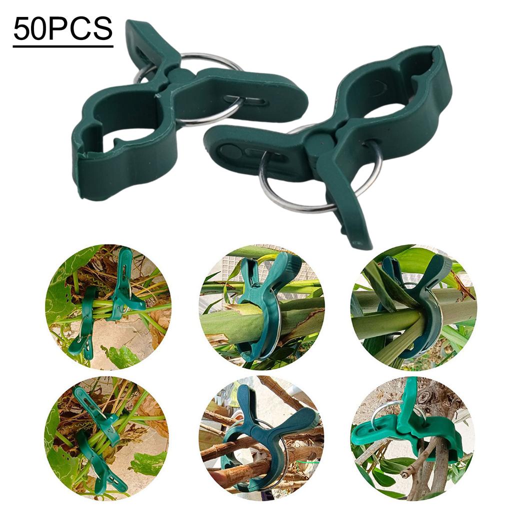 Secured Plastic Plant Clips for Climbing Plants Support Clips for Garden Use for Vines and Vegetables 50 Pieces