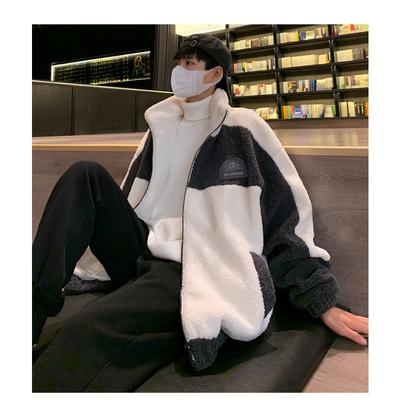 Sheepskin Cotton Coat for Men's Winter Trendy Casual Winter Jacket