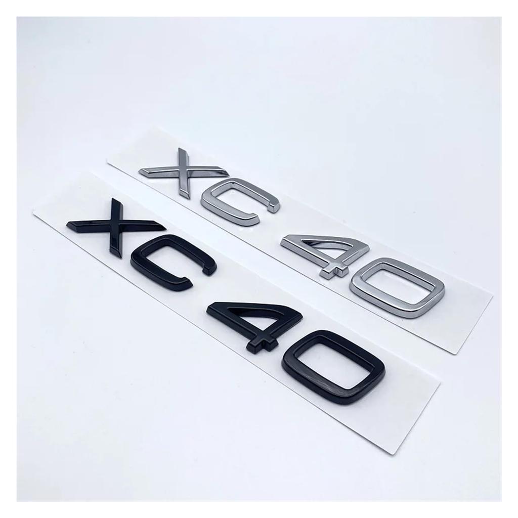 ALMVIS Glossy Black Silver Emblem Nameplate Sticker Volvo XC40 B3 B4 T3 T4 T5