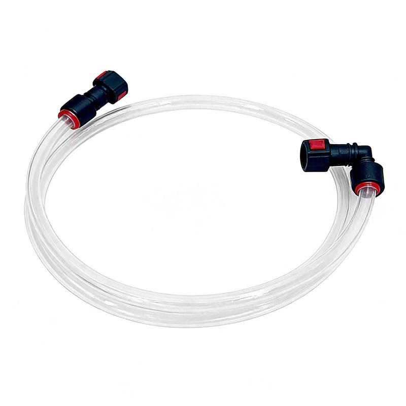 Universal 8mm Fuel Injection Fuel Line Straight Bent Dual Ends Oil Proof for Snowmobile Lawn Mower Fuel Pipe Replacement