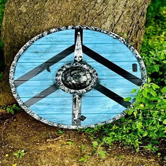 45,72 cm Mittelalterliches Walhalla Wikinger Schild, Geschenk, Kampfbereites Wikinger Schild, Nordisches Wikinger Rundschild, Wikinger Geschenk für Männer Frauen