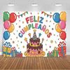 Spanish Happy Birthday Theme Background Supplies Colorful Balloon Birthday Party Decor Backdrop Banner Kid Gift Photo Shoot Prop