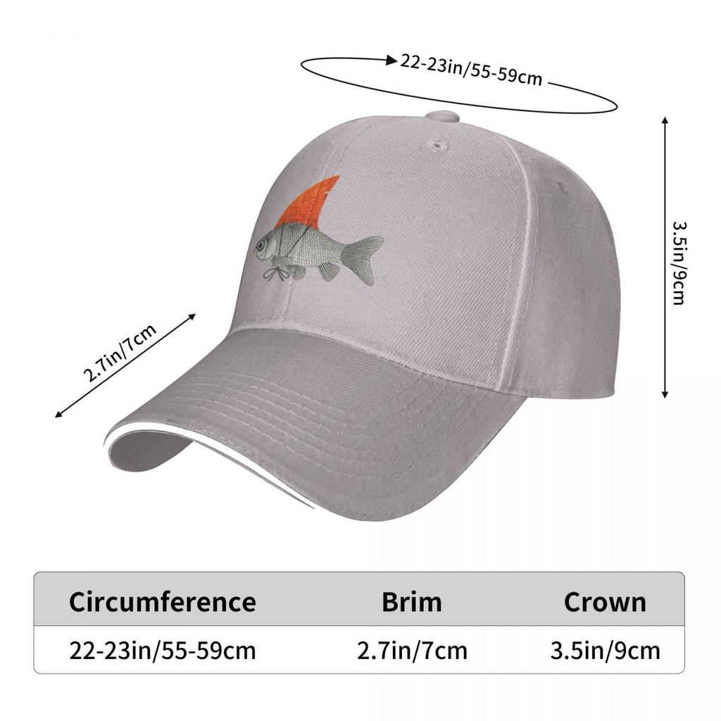 Pesce rosso con pinna dorsale arancione Cappellino da baseball Cappello di lusso Cappellini cappello di lusso da donna Unisex