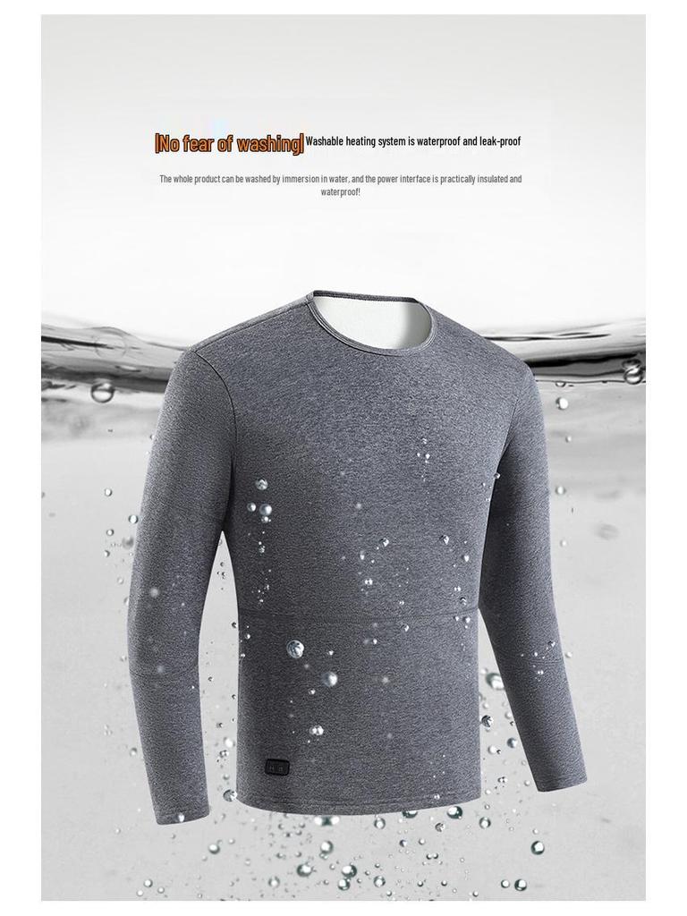 Smart Heated Fleece-Lined Underwear Set: Full-Body, Warm, and Cold-Proof