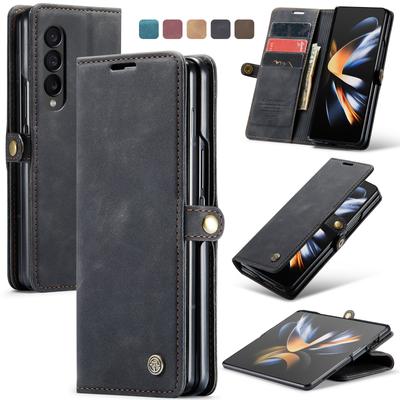 Kickstand Wallet Function Leather Case For Samsung Galaxy Z Fold 4 Fold4 5g Zfold4 Full Protection Cover For Samsung Fold4 Capa