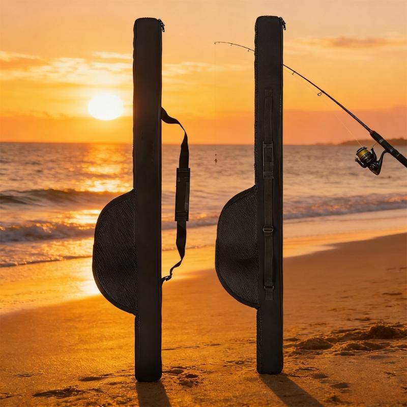 105/118/128cm Nylon Fishing Rod Bag with Shoulder Strap For Easy Transport And Outdoor Fishing Adventure