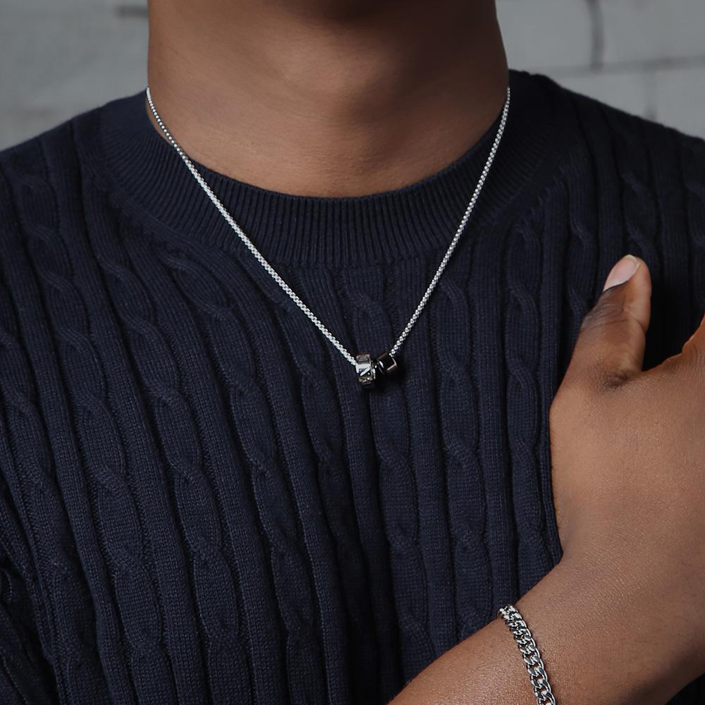 Ventera Tempus Two-Ring Men'S Necklace