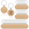 Enkrio Rectangular Unpainted Wooden Keychain Blanks 50-Pack 5 X 3.2 Cm Direct from Japan