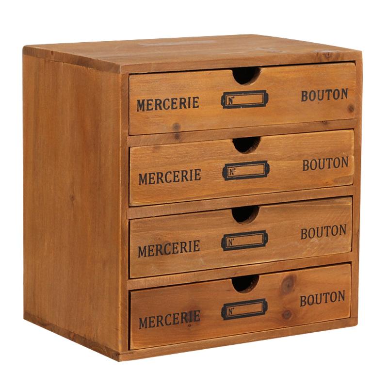 Wooden Box Storage Wooden Drawer Chest of Drawers Cosmetic Jewelry Organizer Office Home Decor Desktop Storage Box  WF