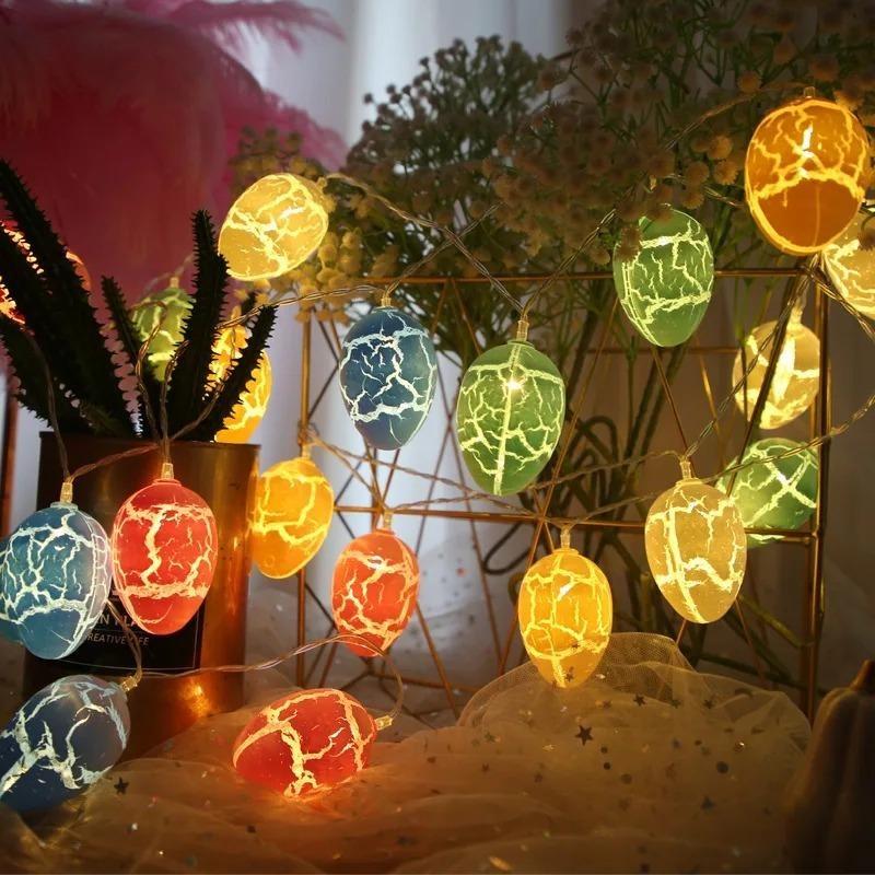 Glow Stick Necklaces Home Wire String Lights Light Battery Christmas Party Eggs Operated Lamps Easter Decor Candy Cane Necklace Light Up