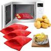 Mikrowellen-Kartoffelbeutel, wiederverwendbar, Express-Mikrowellen-Kartoffelkochbeutel, Ofenkartoffelkocher, perfekte Kartoffeln, 4 Minuten, roter Ofenbeutel